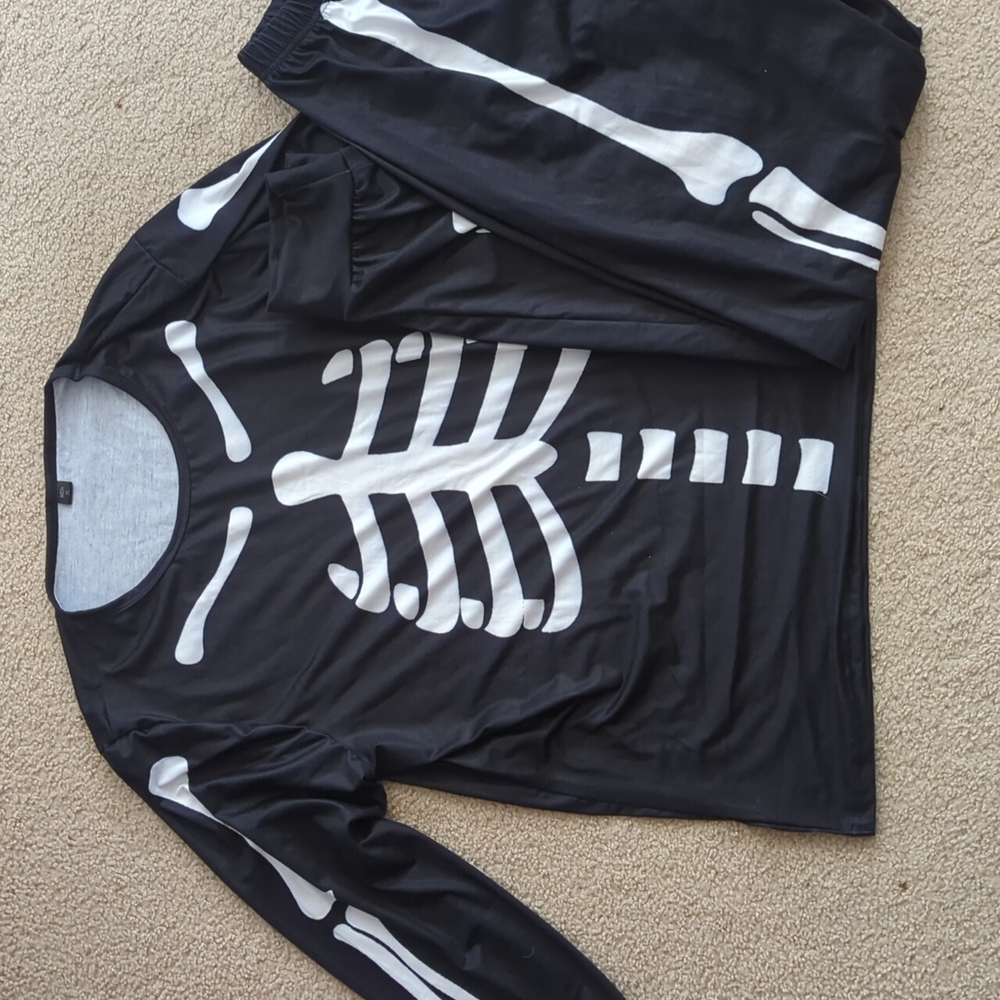 Halloween pajama skeleton MEN'S XL